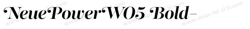 NeuePowerW05 Bold字体转换